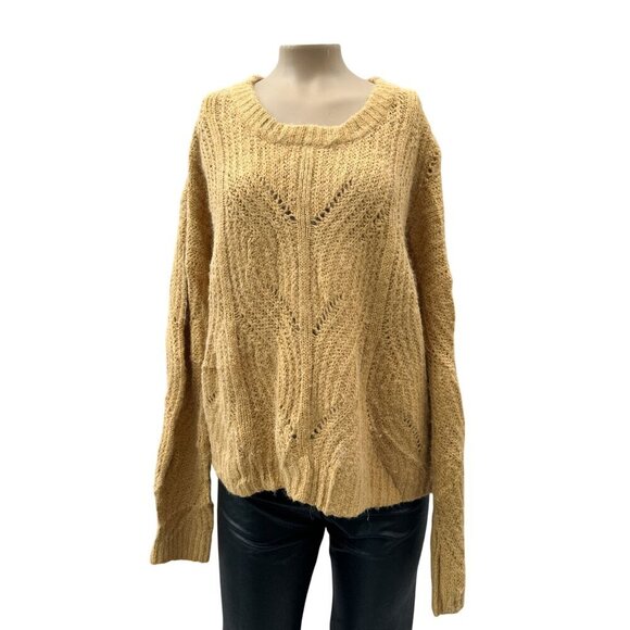 Madewell Charley Pullover Sweater Knit Crop Boxy Fit Heather Honeysuckle Women M - Picture 4 of 15